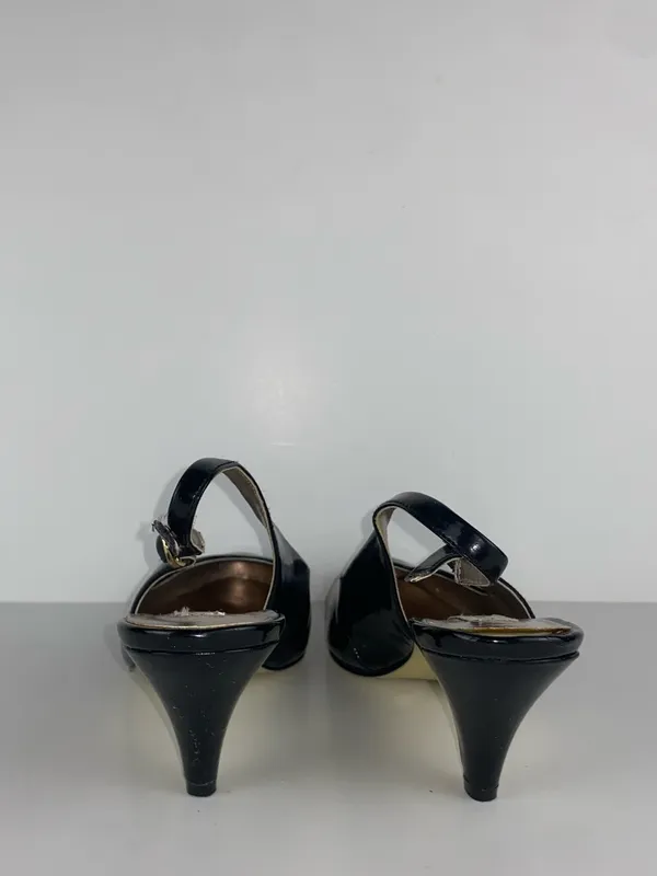 Steve Madden Black Patent Slingback Heels Size 8 - Image 3