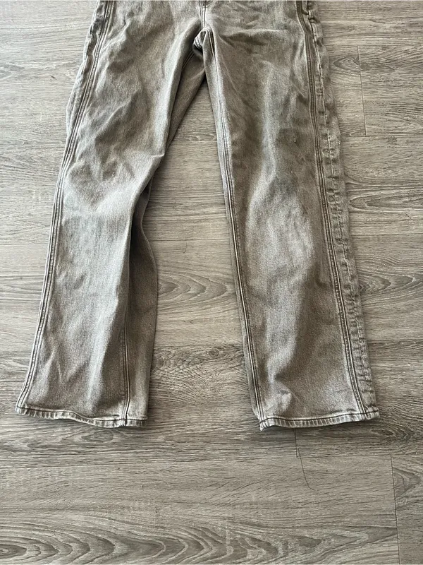 American Eagle Stovepipe Jeans Womens 2 Brown Taupe High Rise Straight Stretch - Image 3