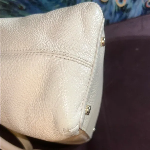 Kate Spade Emerson Cream Pebbled Leather 2 Way Top Handle Satchel - Image 9
