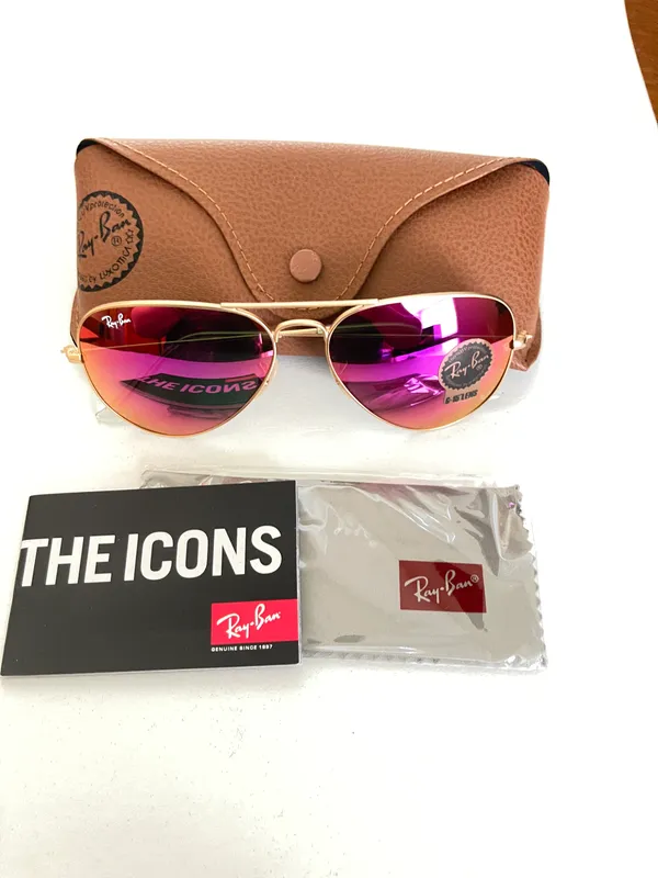 Rayban Pink Avaitor 112/4T Size 58mm Unisex - Image 5