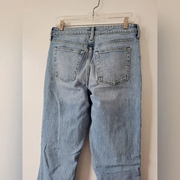 Free Assembly Jeans High Rise 90s Straight Leg Light Wash Ripped High Waist 10 - Image 9