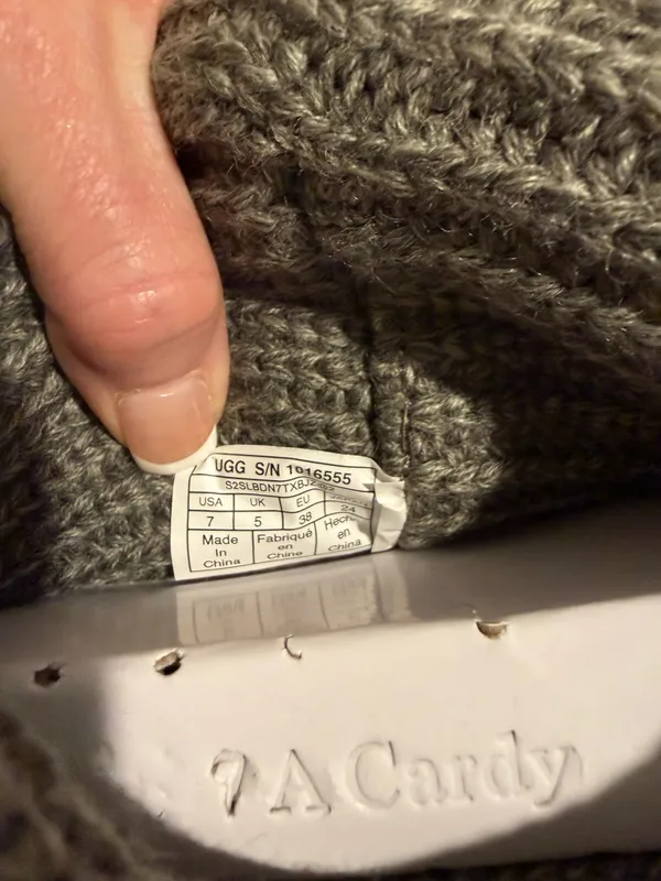 UGG Cardy Knit Boots Classic Grey - Image 6