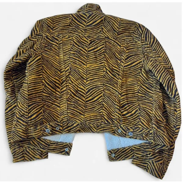 Levi Strauss & Co. Corduroy Sherpa Lined Tiger Stripe Trucker Jacket - Image 8
