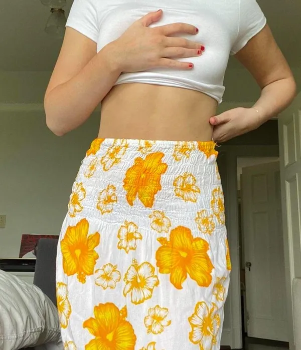 Orange Hawaiian Skirt - Image 2