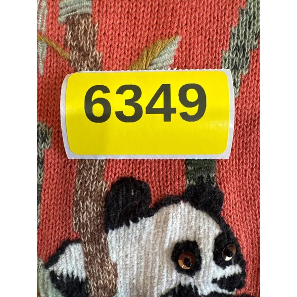 Alfred Dunner Panda Bamboo Embroidered Sweater Coral Ramie Cotton XL 6349 - Image 8