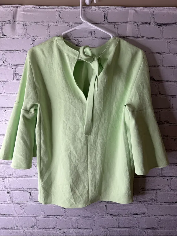 Tibi mint Green Bell Sleeve Women's Top size xs - Image 6