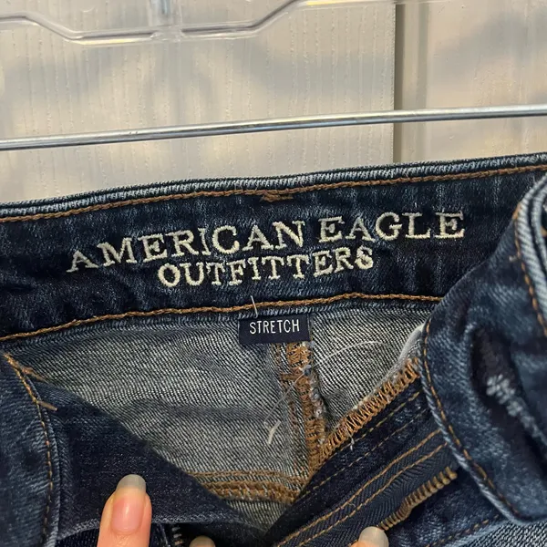 American Eagle Outfitters Denim Frayed Hem Shorts - Image 2