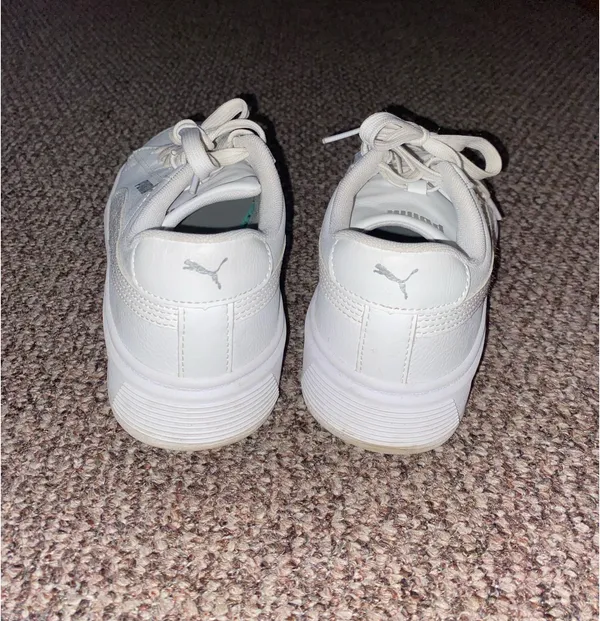 Puma White Platform Sneakers - Image 3