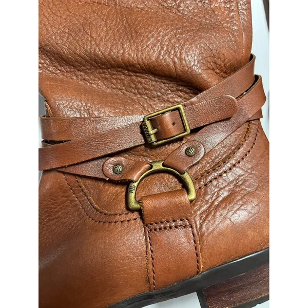 Lauren Ralph Lauren Sonya Cognac Brown‎ Leather Riding Boots Women 6B 802143440 - Image 2