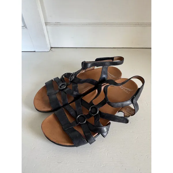 Dansko Jolene Black Gladiator Sandals Size‎ 39 (8.5-9) - Image 3
