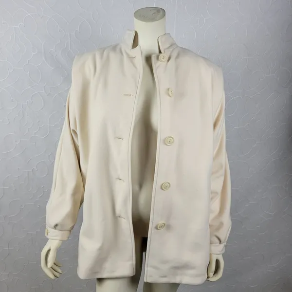 Wellington Fashions Kashmiracle Womens Jacket Coat Size M Cream Fleece Lined - Image 6