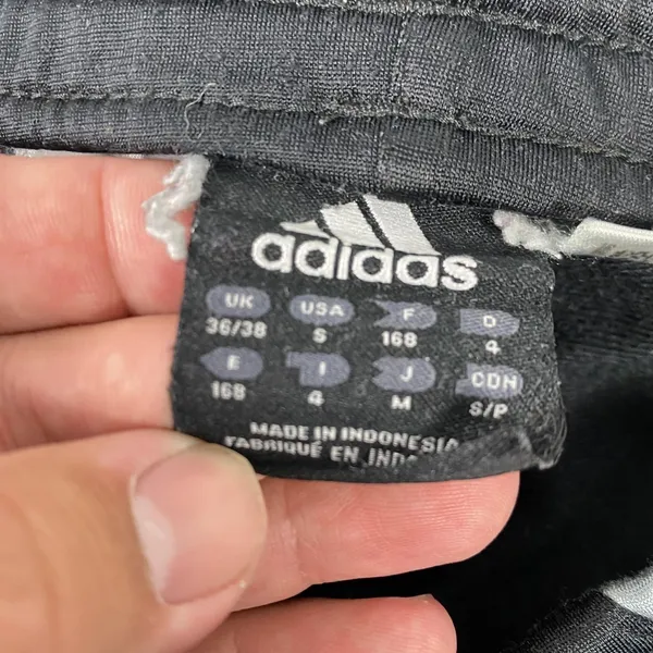 Adidas Track Pants Womens Small Black‎ Gray 3 Stripe Ankle Zip Running Training - Image 6