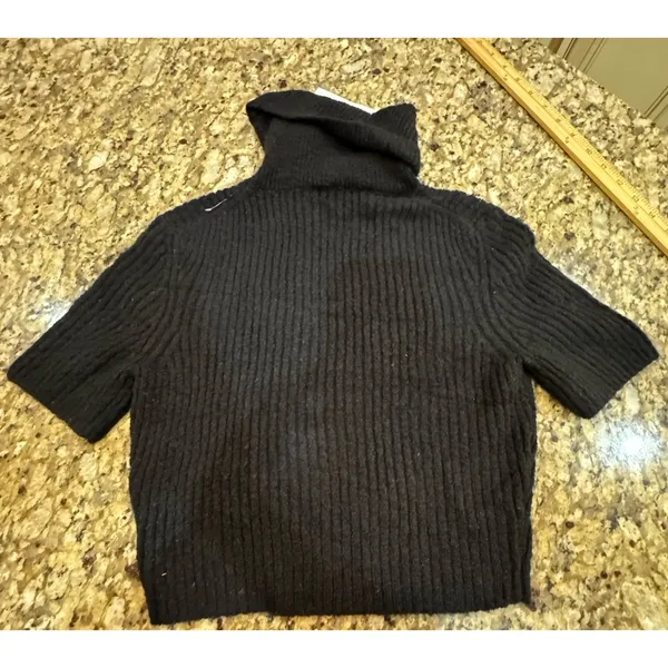 House of Harlow 1960 cropped ribbed knit turtleneck sweater Short Sleeve Size XS - Image 3