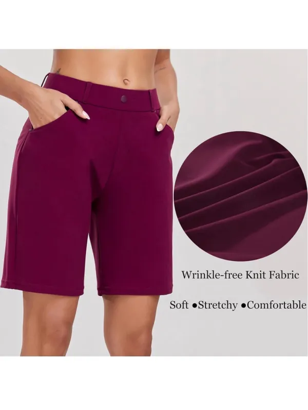 NEW Oalka Bermuda Work Casual 8" Golf Shorts S - Image 7