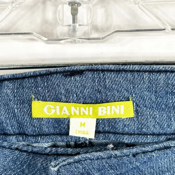 Gianni Bini Medium‎ Mini Skirt Blue Denim Patchwork Y2K Boho Pockets Womens 120 - Image 9