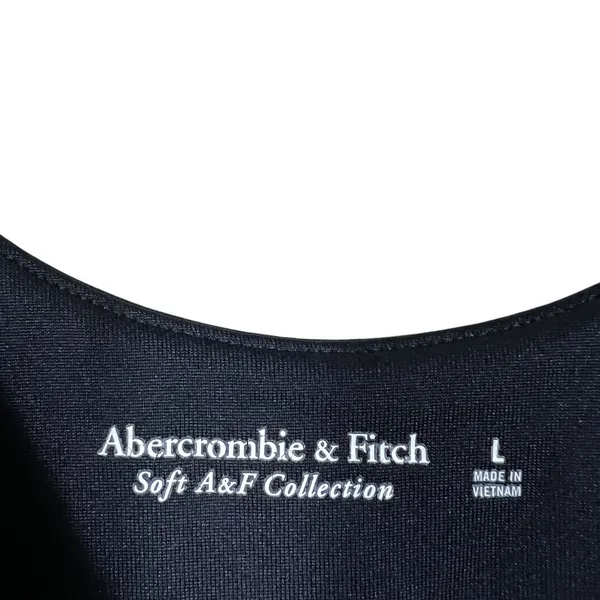 Abercrombie & Fitch Soft A&F Collection Solid Bodycon Black Minimalist Size L - Image 5