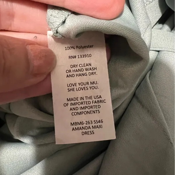 Show Me Your Mumu SMYM Amanda halter maxi dress in Silver Sage Green NEW SMALL - Image 6