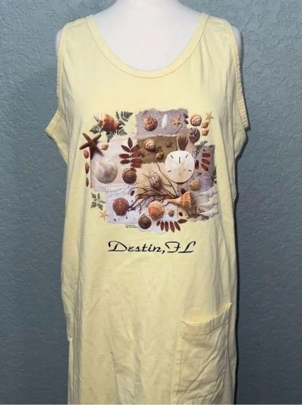 Vintage Destin, FL Graphic T-Shirt/Cover Up Dress - Image 5