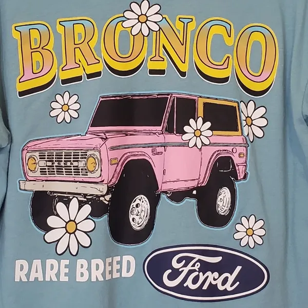 FORD Hybrid Apparel graphic tshirt BRONCO RARE BREED FORD S - Image 5