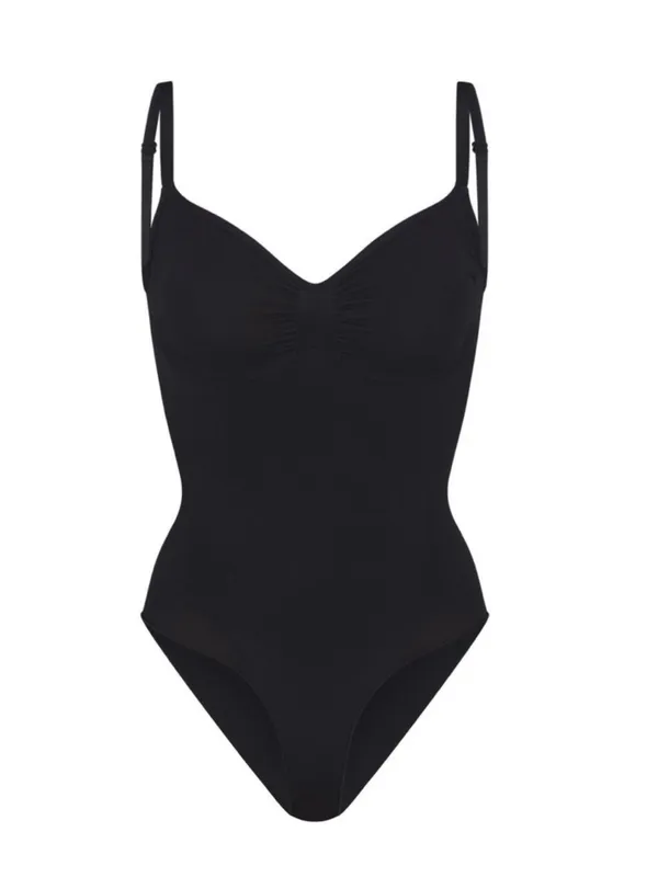 Skims Sculpting Bodysuit Brief with Snaps in Onyx L/XL - Image 3