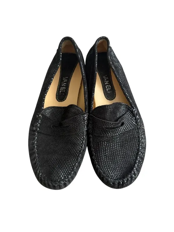 VAN ELI Black Leather Loafers Flats Size 6.5 - Image 7