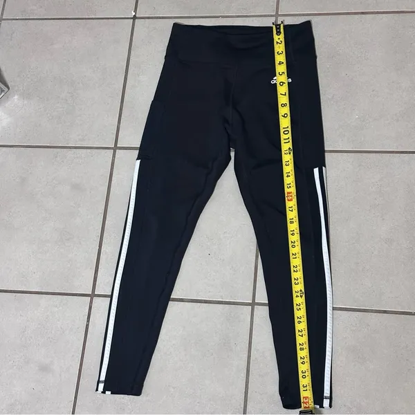 Adidas‎ Women Black Aeroready Athletic Leggings Pants size S - Image 6