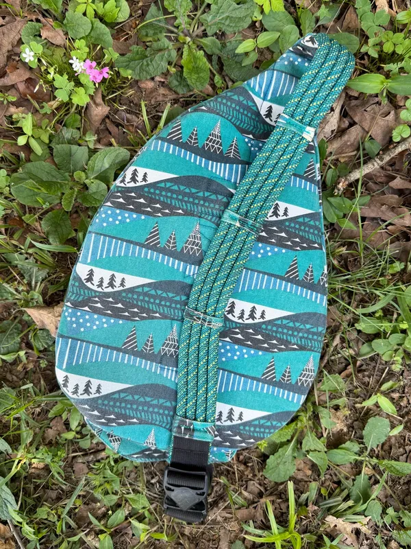KAVU Rope Bag Backpack Canvas Winterscape Print - Image 3