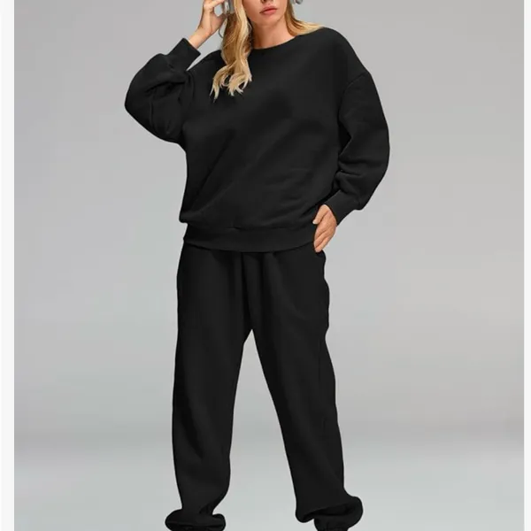Oversized Black‎ Sweatshirt - Image 2