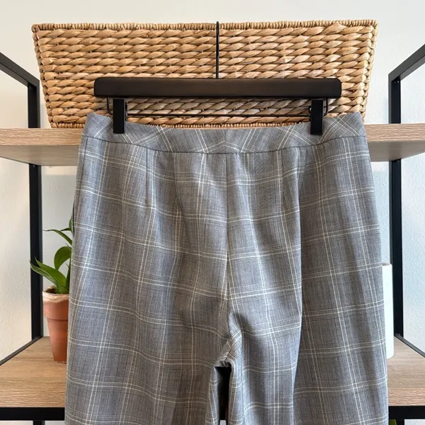 Talbots Plaid High-Rise Straight Leg Woven Career Dress Pant Trouser, 10 - Image 6