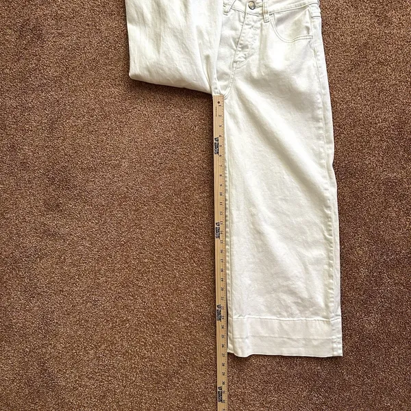 Velez Artisan Wide Leg Jeans Women’s 6 White Y2K Neo Grunge Indie Alt Streetwear - Image 8