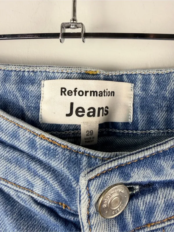 Reformation Cynthia Stretch High Rise Straight Jeans in Manitoba size 29 - Image 5