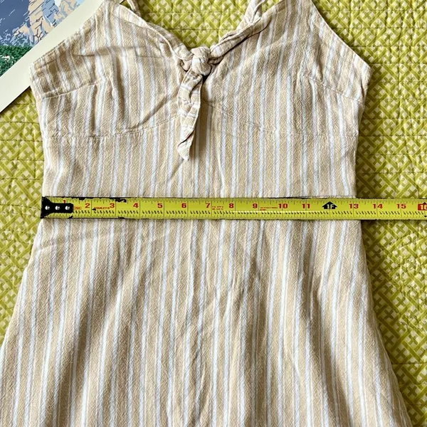 Hollister Women's Y2K Sleeveless Striped Dress Size S Bow Adjustable Lined EUC‎ - Image 6
