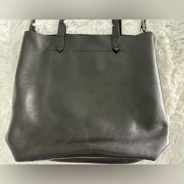 MADEWELL‎ The Medium Transport Tote Black Leather Bag Handbag - Image 3
