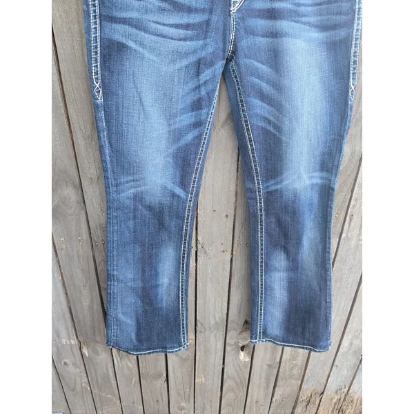 Rock Revival camila Boot Cut Jeans Women's 30 Distressed Embroidered - Image 3