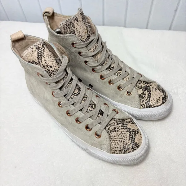 Converse Chuck Taylor All Star Loop Hi Top Papyrus Ivory Snake Size‎ 9 - Image 2