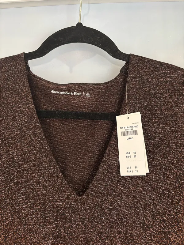 NWT Abercrombie & Fitch Metallic Bodysuit - Image 2