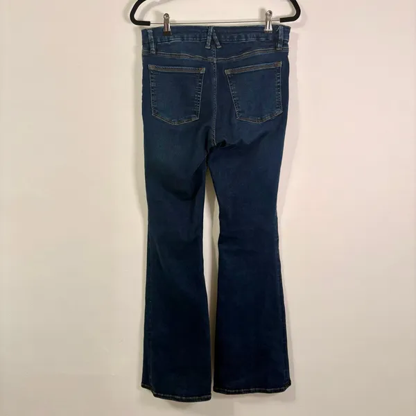 Good American Pull On Indigo Flare Jeans Sz L - Image 4