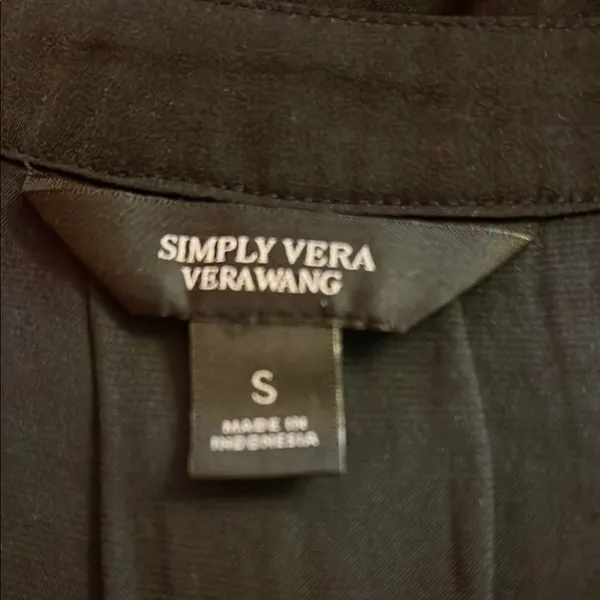 Simply Vera, Vera Wang Vince Camuto Black V-Neck Blouse - Image 2