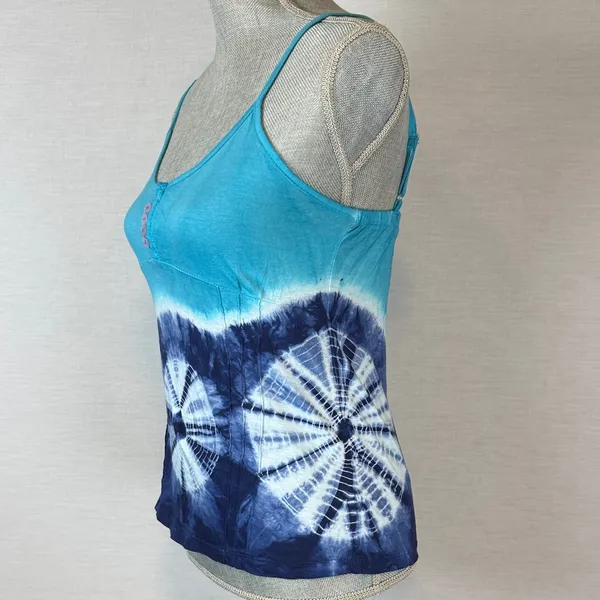 Vintage Y2K Blue Tie-Dye Camisole - Image 2