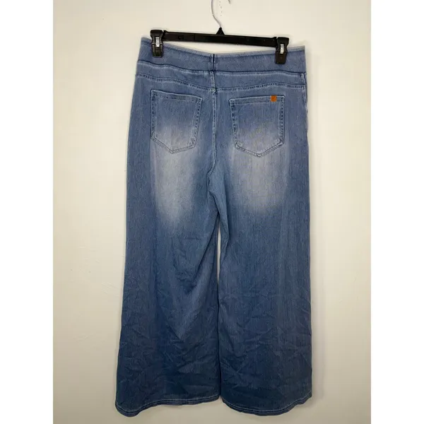 Halara Flex High Waisted Wide Leg Jeans Size XL Blue Stretch Denim - Image 3