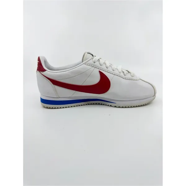 Nike Womens Size 9 White Red Blue Cortez Classic Leather Sneakers 807471-103 - Image 4