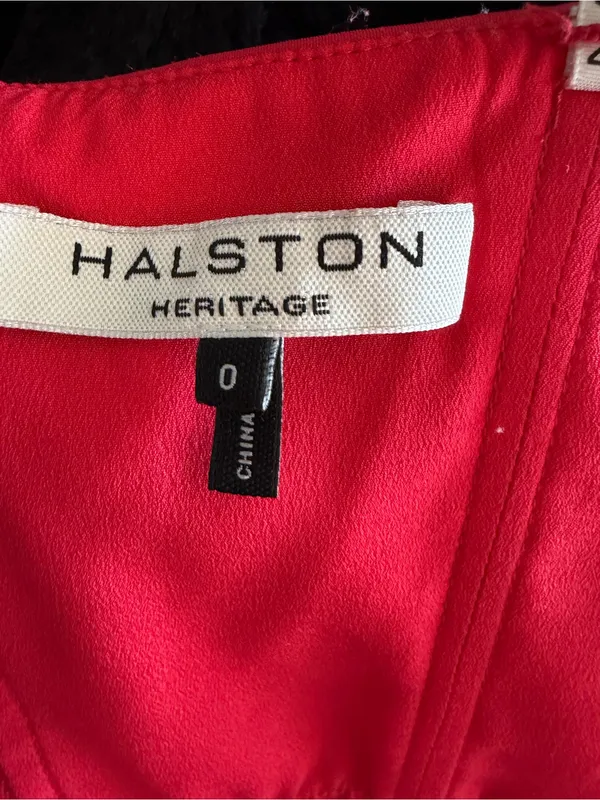 Halston Heritage Asymmetric Off-Shoulder Cocktail Dress Pink Barbie 0 - Image 6