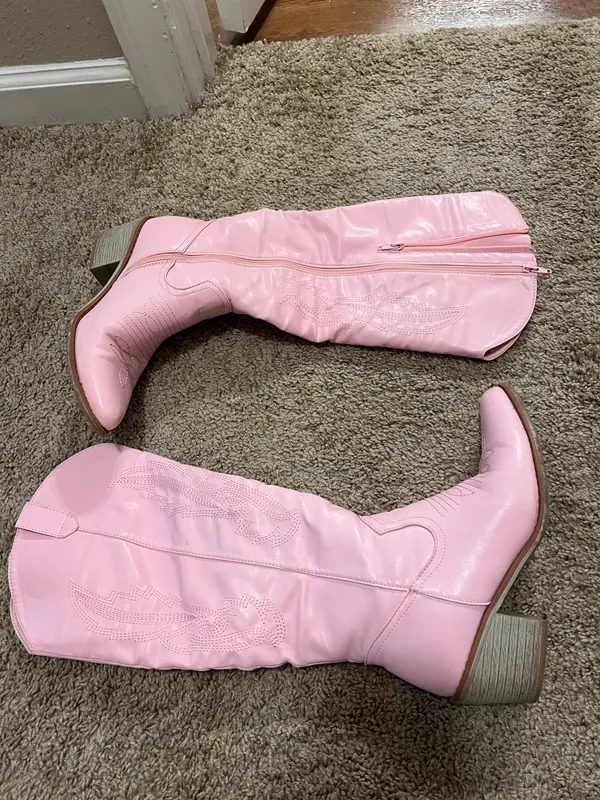 Pierre Dumas Pink Cowgirl Boots - Image 3