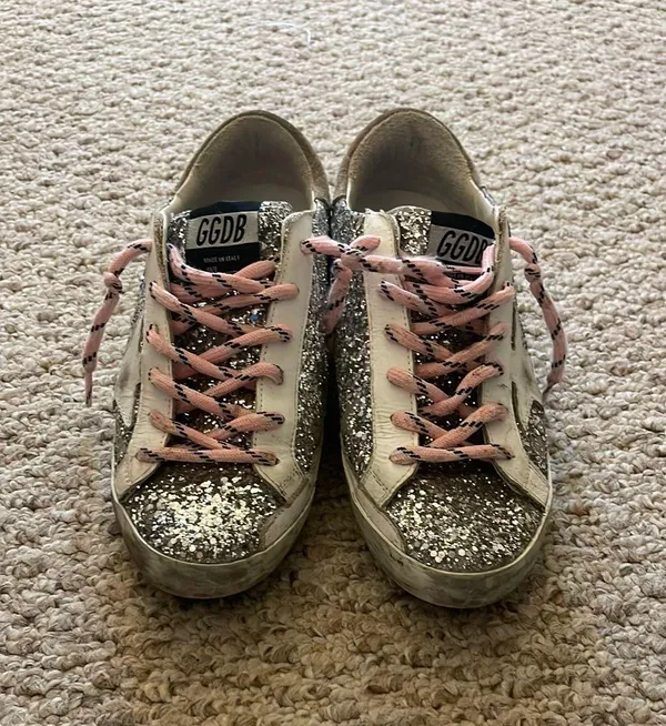 Golden Goose SUPERSTAR GLITTER TRAINERS - Image 2