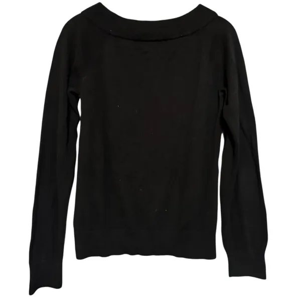 Lauren Ralph Lauren Women’s Size M Black Boatneck Silver Horse Bit Sweater - Image 3