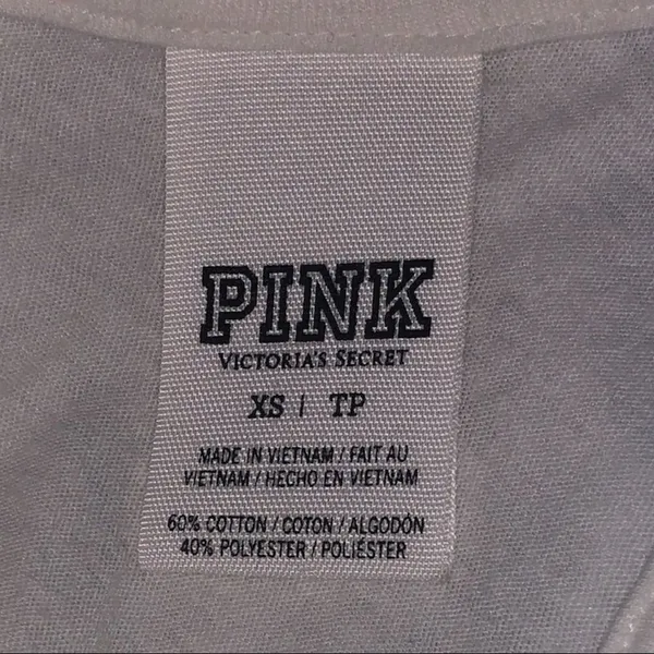 Pink brand white backless tank with logo on front - Image 4