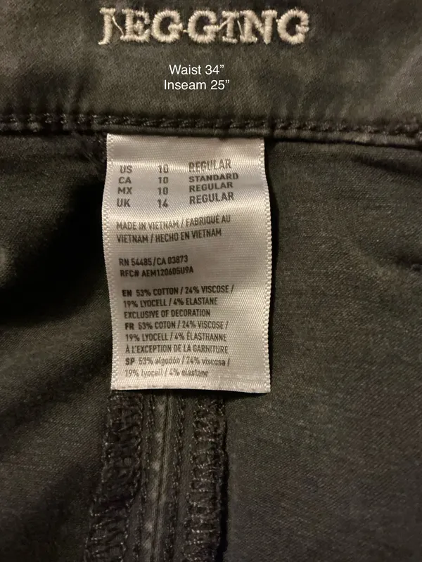 American Eagle Charcoal Gray Super Stretch Cargo Jeggings Women’s Size 10 Regular - Image 3