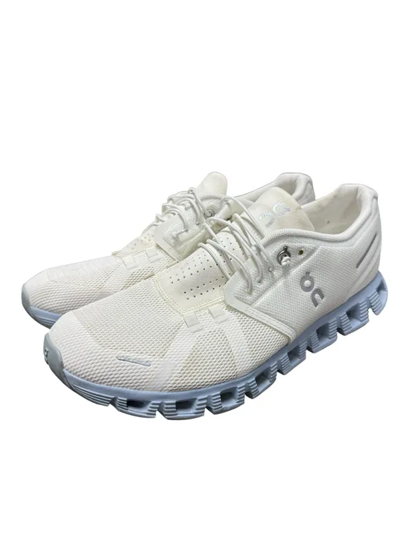 ON Running Womens Cloud 5 Gym Shoes Sneakers Trainers Chambray Blue White 10 - Image 2