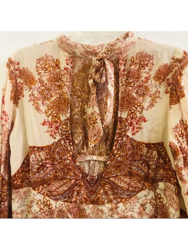 $118 Free People Lady Luck tunic/ mini dress in rose combo S - Image 9