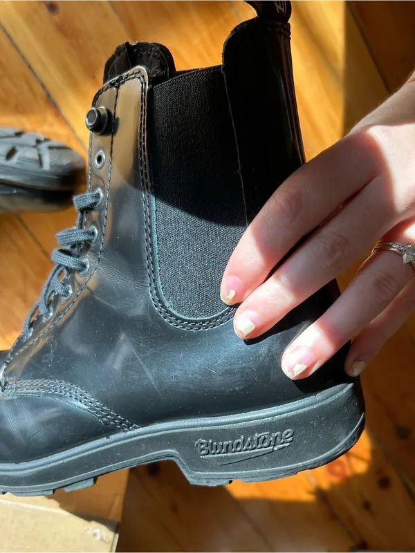Blundstone Lace Up Gore Boots Patent Leather US 7.5 black - Image 7